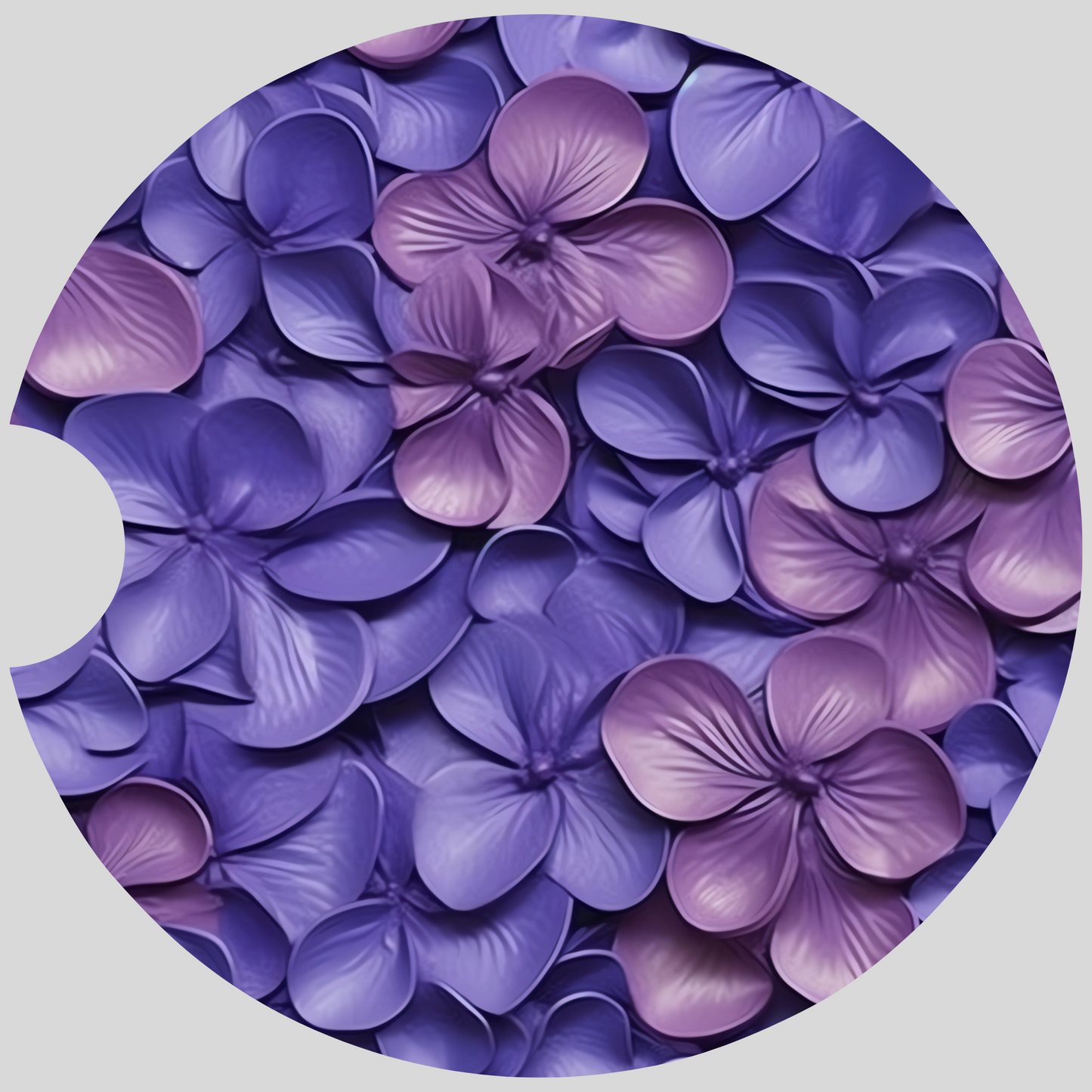 Purple 3D flowers