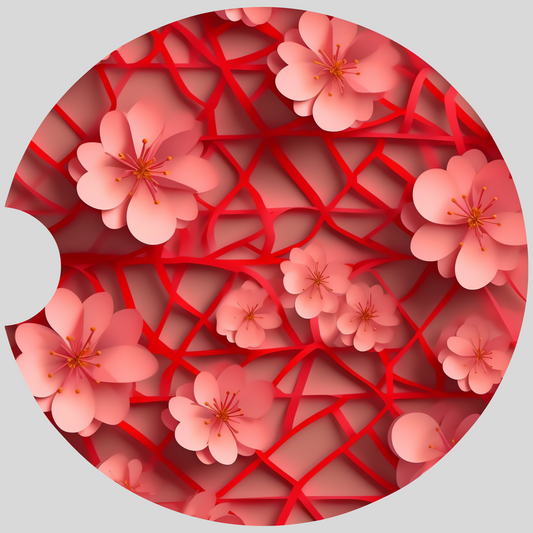 Red 3D flowers